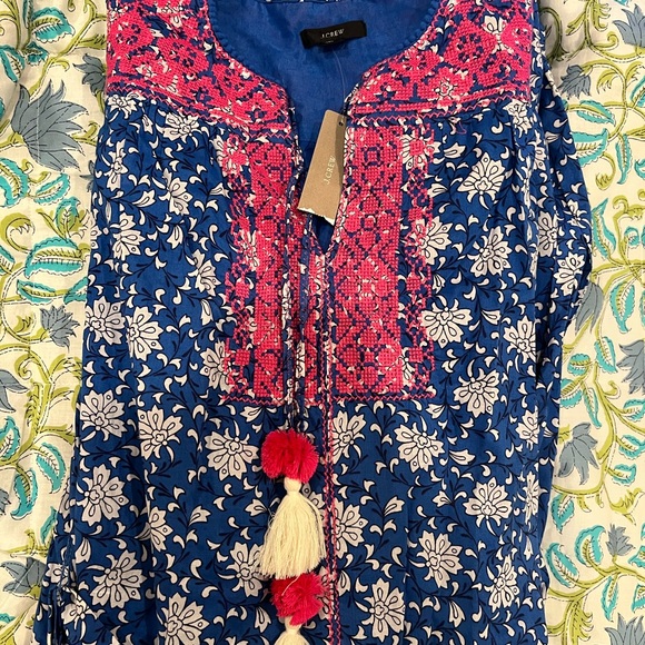 J Crew Belted Tunic block print dress Size XS - Picture 10 of 10